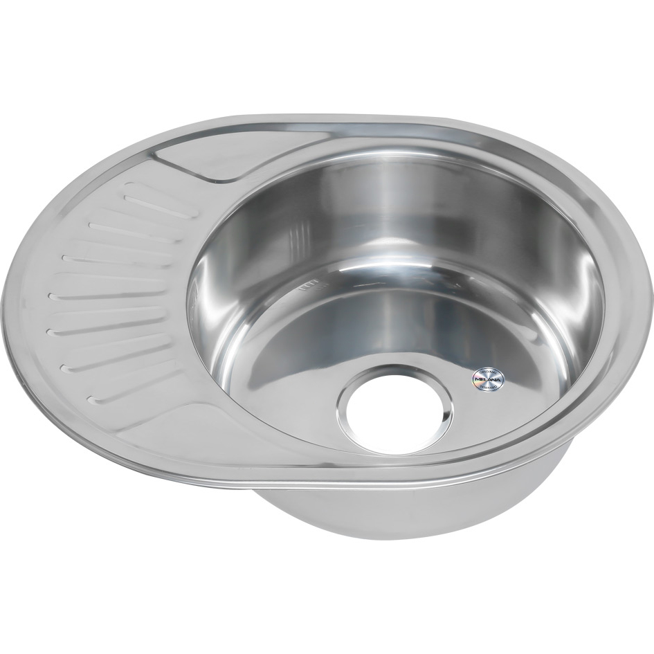 Мойка 5745 U MELANA 0,6/160 врезная овальная с сифоном (120/2 *12) 120/2 (*12)