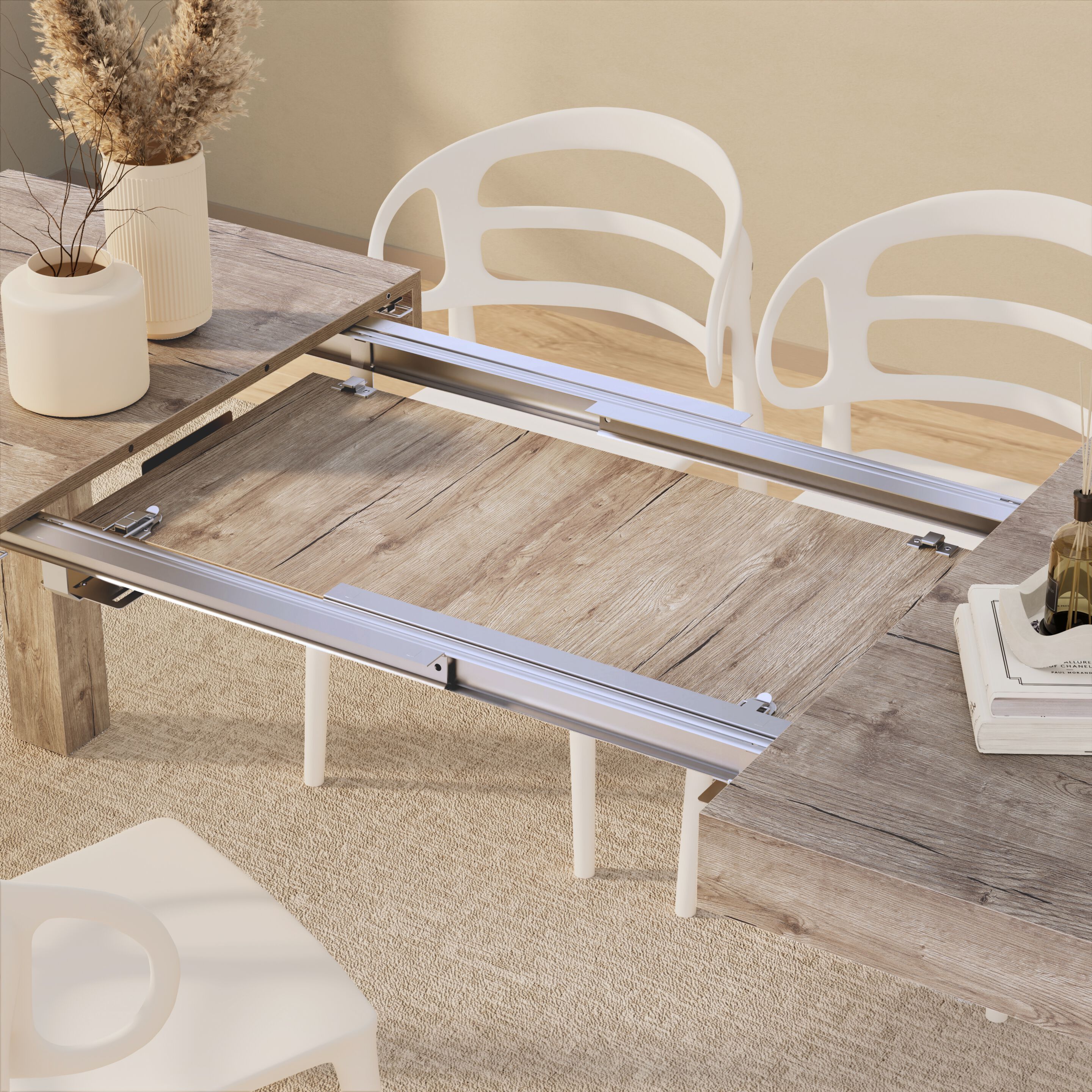 Выдвижной прямоугольный обеденный стол из меламиновой ткани Mobili Fiver First ARCH-00116162 - Вид №11