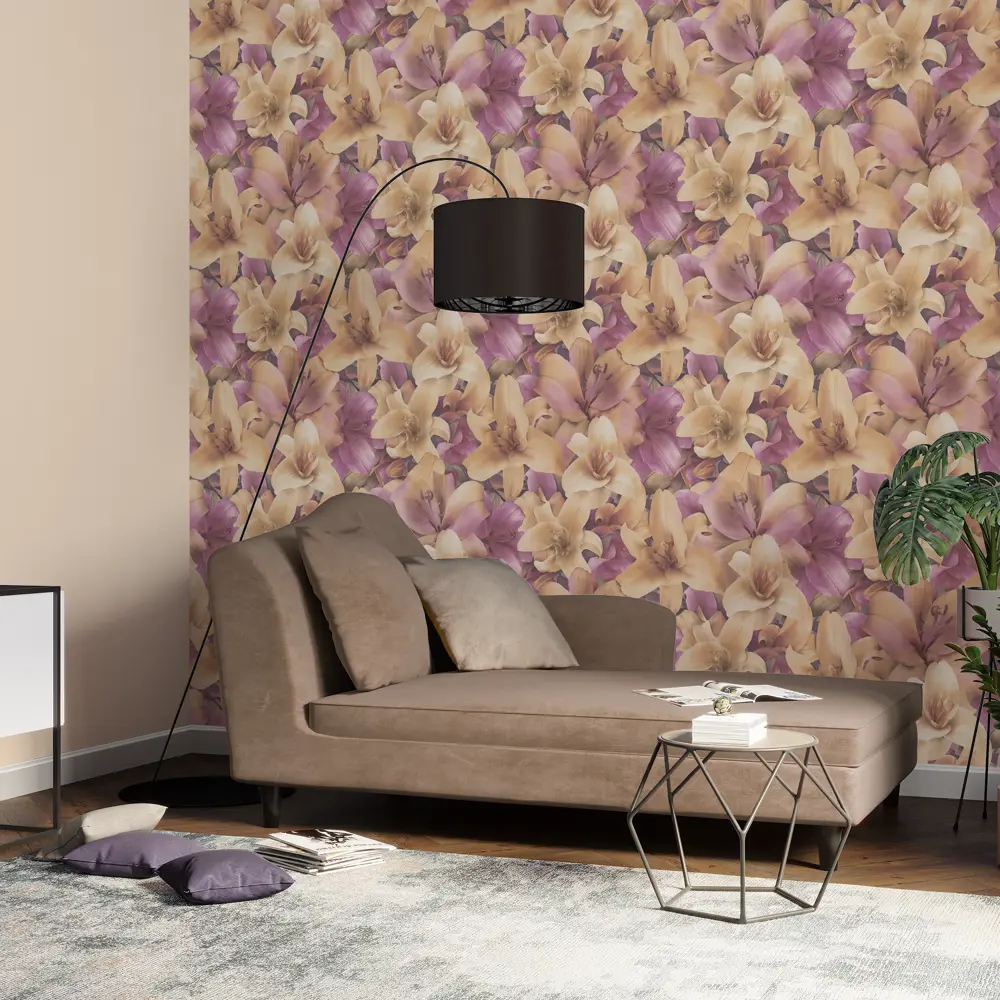 Обои флизелиновые Lilium фиолетовые 1.06 м PP71461-35 Santreyd STLM-2194404 - Вид №3