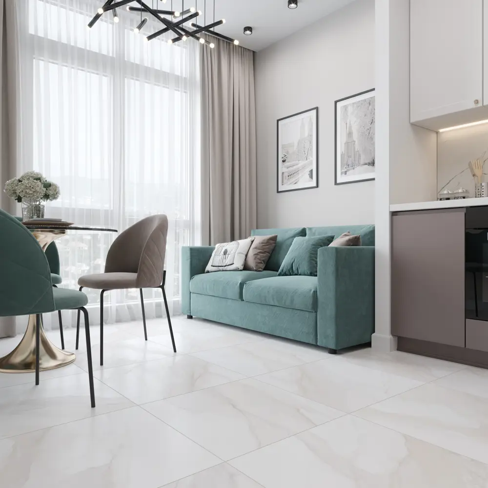 Глазурованный керамогранит LB Ceramics Москва белокаменная 60x60 см 1.8 м² матовый цвет светло-бежевый 89458583 STLM-2009699