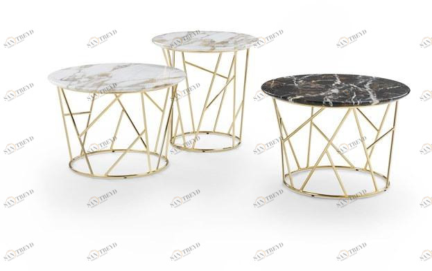 Marelli Круглый журнальный столик из мрамора Twig sun-id-1466681