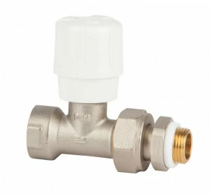 GENEBRE 70152 03 00 Manual straight radiator valve for steel pipe with GE System