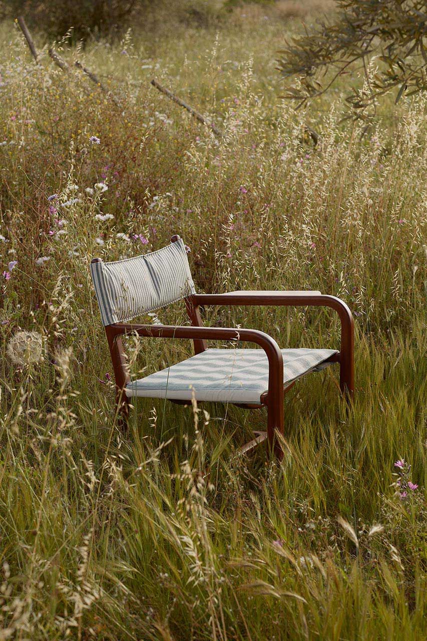 Садовое кресло из красного дерева и ткани с подлокотниками Exteta Loro Piana Interiors, The Delight Chairs by Exteta ARCH-00038048 - Вид №17