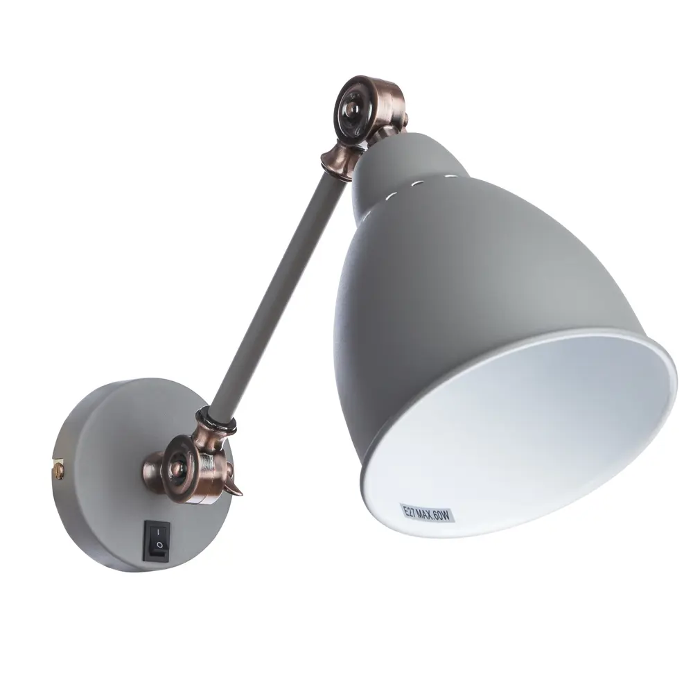 Бра Braccio 1xE27x60 Вт цвет серый матовый 18639013 STLM-2049586 Arte Lamp  - Вид №2