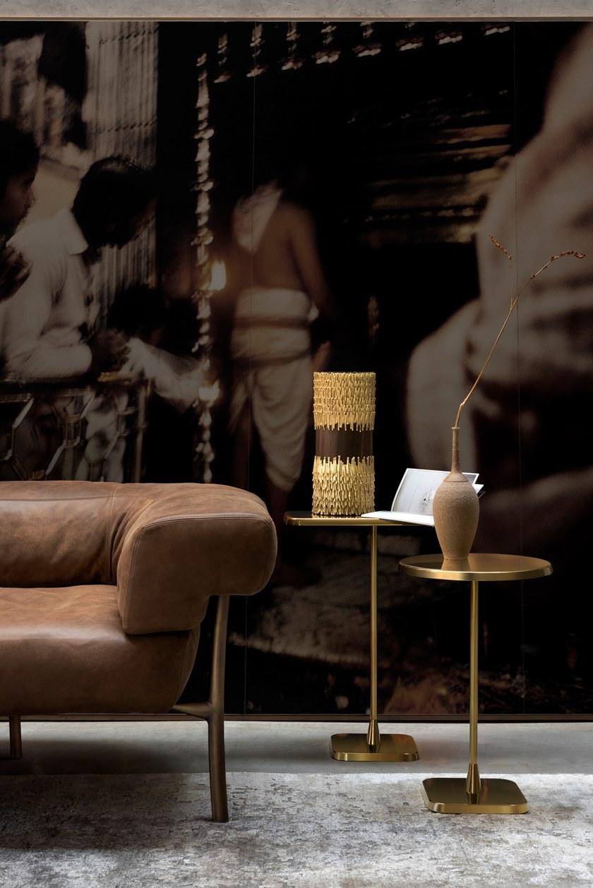 GHIDINI1961 Круглый журнальный столик из нержавеющей стали Opera sun-id-1449096 - Вид №2