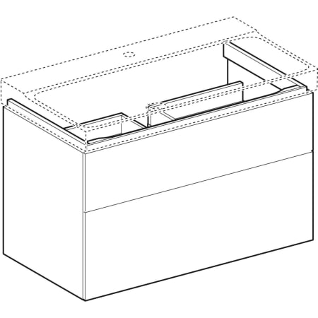500.509.43.1 Шкафчик для раковины Geberit Xeno², с двумя выдвижными ящиками Geberit  - Вид №10