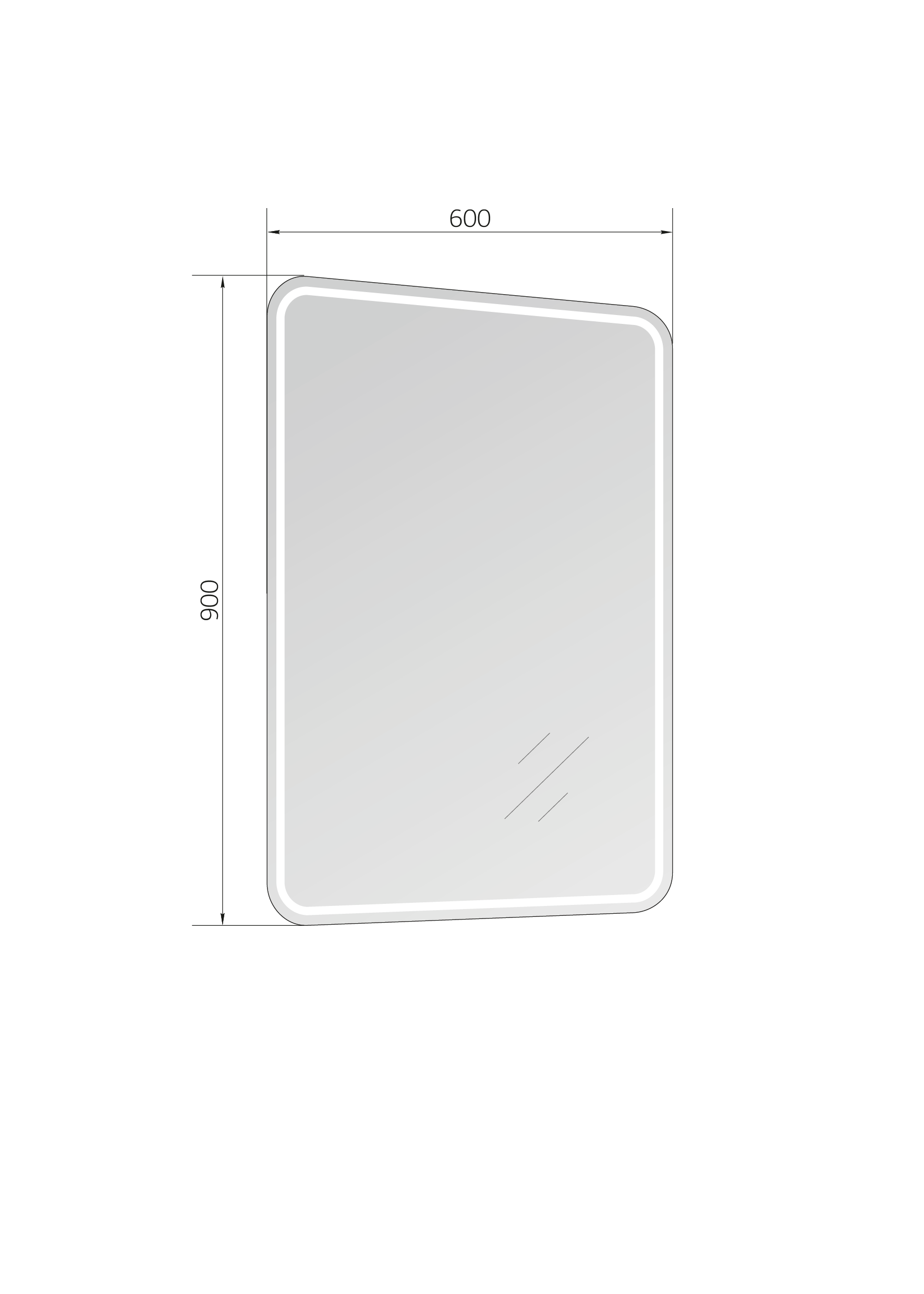 У52209 Зеркало Modern 60 1 Marka  - Вид №2
