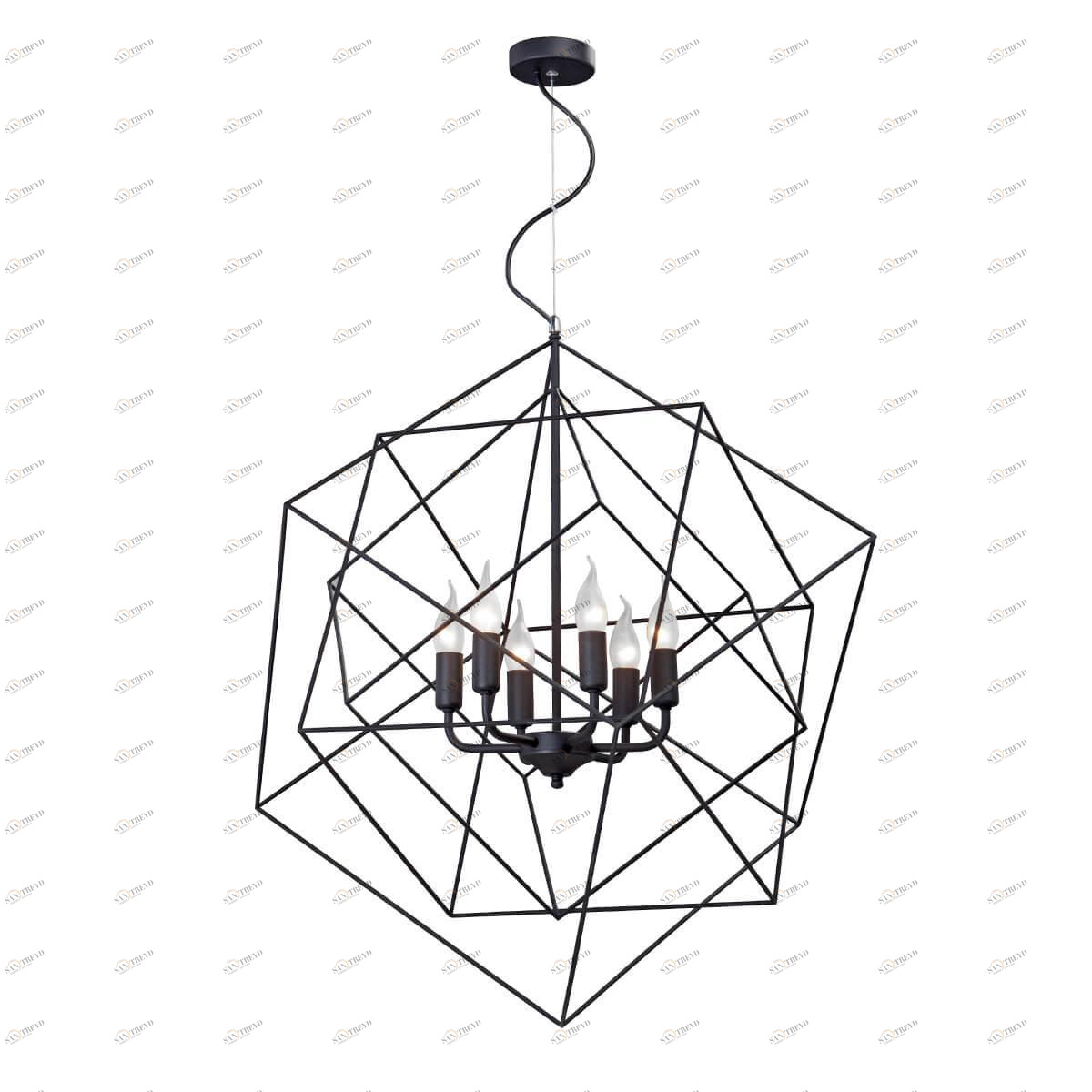 Подвесная люстра Vitaluce V4570-1/6S VITALUCE ДИЗАЙНЕРСКИЕ 328669 Черный 