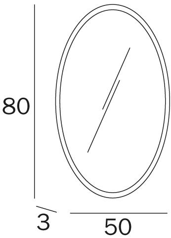 INDA® Овальное настенное зеркало для ванной  As2150  - Вид №1