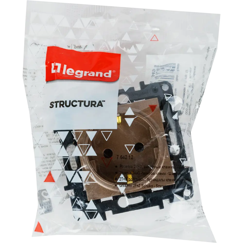 Розетка с заземлением - Legrand Structura - без шторок 16А 250В винтовые зажимы - шампань 82064594 STLM-2168210 - Вид №4
