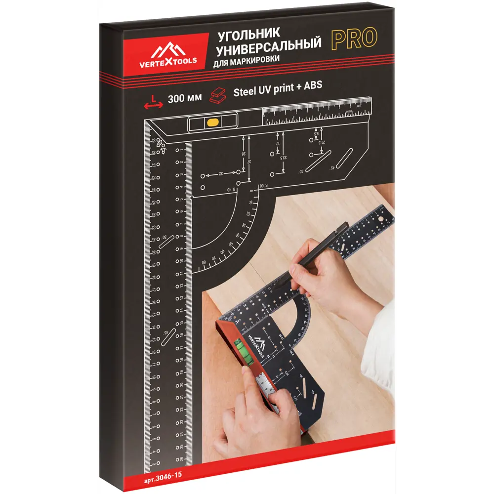 Угольник многофункциональный Vertextools 3046-15, 300 мм STLM-2141457 - Вид №4