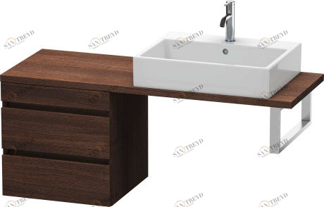 DS532705353 Шкафчик для компактной консоли DuraStyle #DS5327 500 x 478 мм Каштан темный, декор Duravit