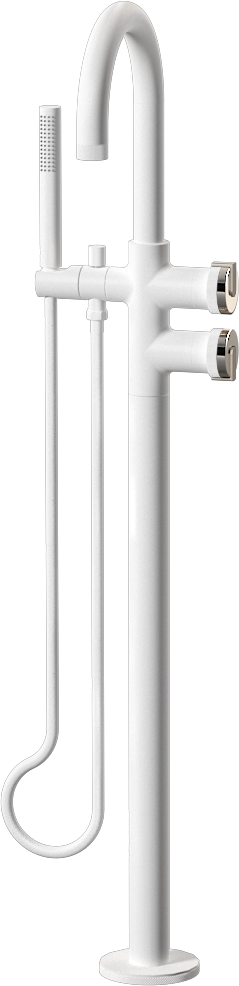 E-11554-R1PN-L1BNi-WT Смеситель напольный отдельностоящий (внешняя часть) GRAFF MOD+