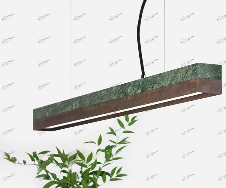 GANTlights Светодиодный подвесной светильник из гватемальского мрамора и Corten ™ C sun-id-1375633