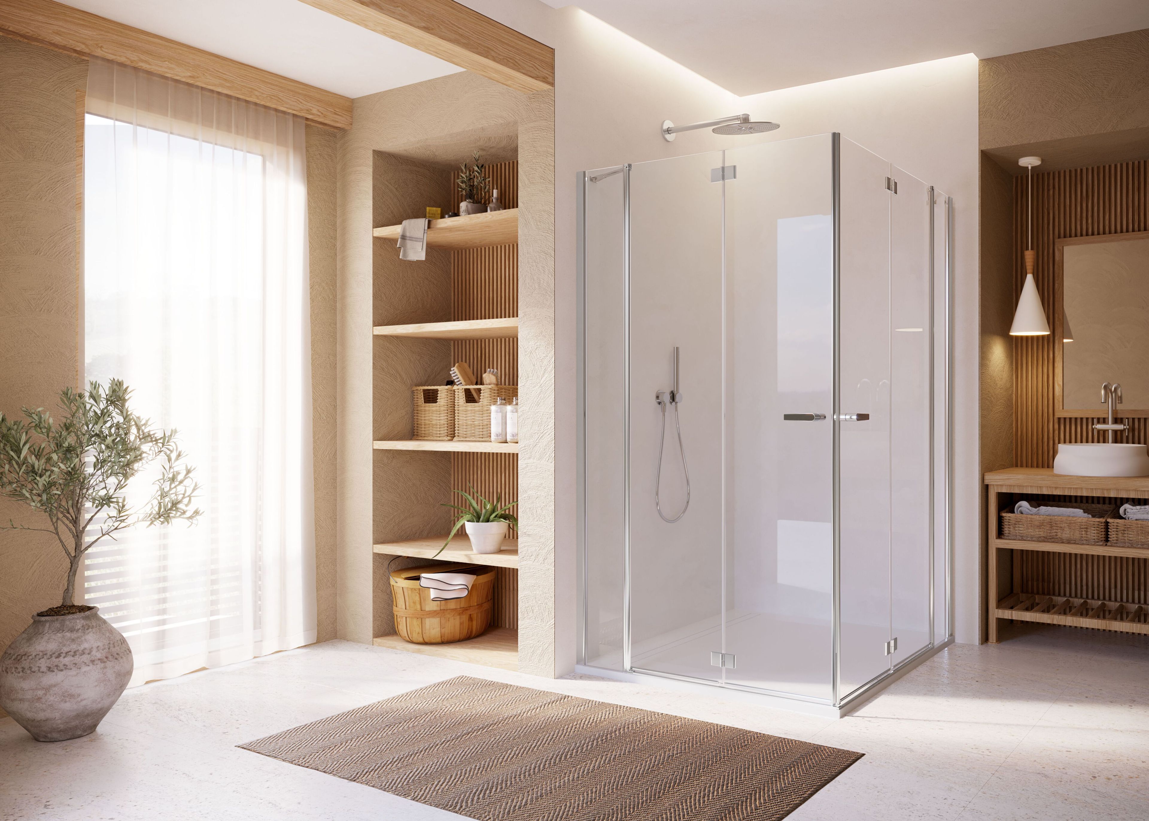 Хрустальная душевая кабина с распашной дверью DUKA Multi-S 4000 NEW ARCH-00027306 - Вид №4