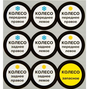 Наклейка «Шиномонтаж» 100x100 мм полиэстер