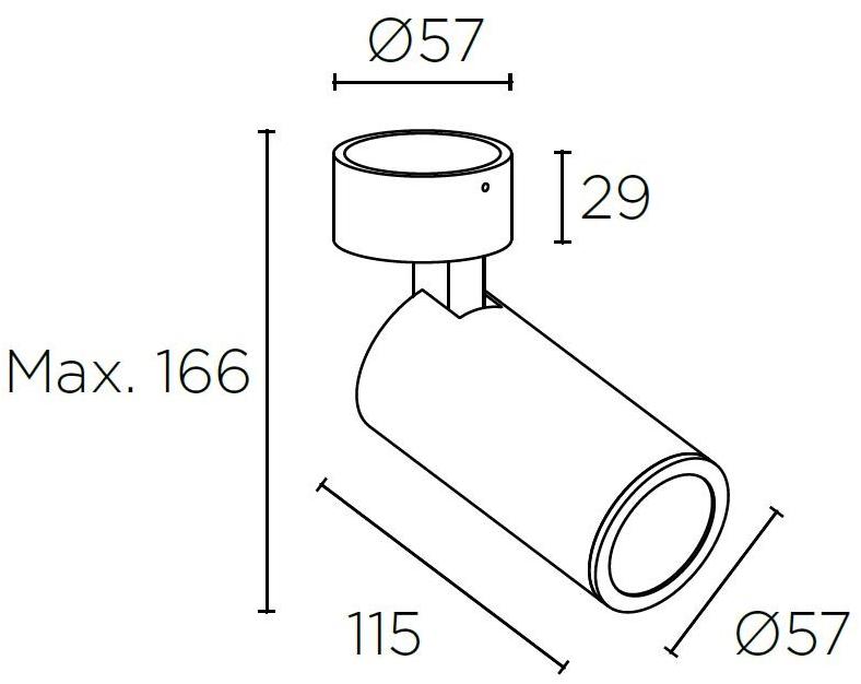 LEDS C4 Регулируемый светодиодный потолочный светильник из металла Simply 15-7982-05-05/14-14 - Вид №2