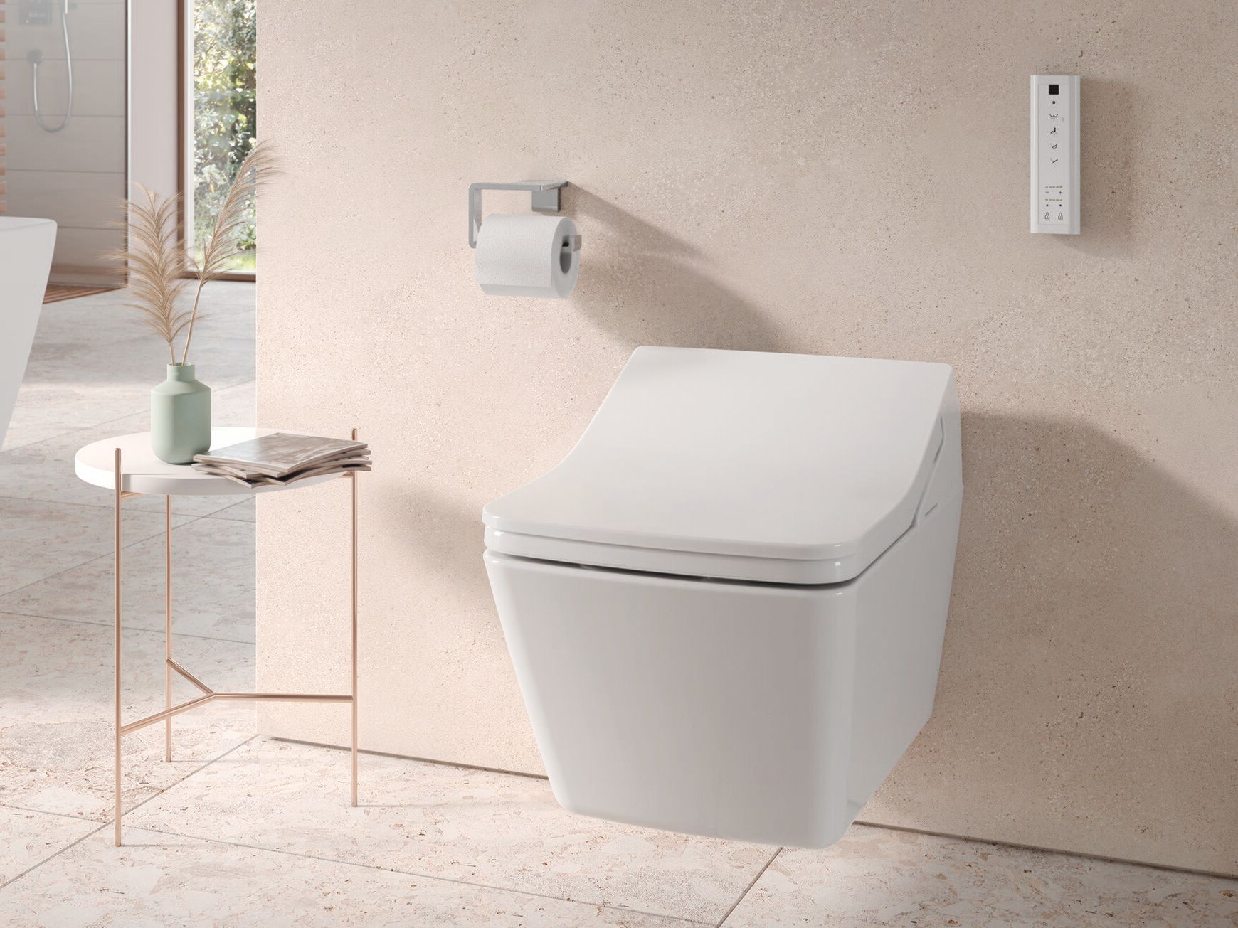Керамический подвесной туалет биде с ручным душем TOTO Washlet® ARCH-00015568