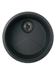 92704795 Кухонная мойка KitKraken Lake Black O-510.9004 51х51, Матовый Черный Кварц STLM-0535097 KIT KRAKEN