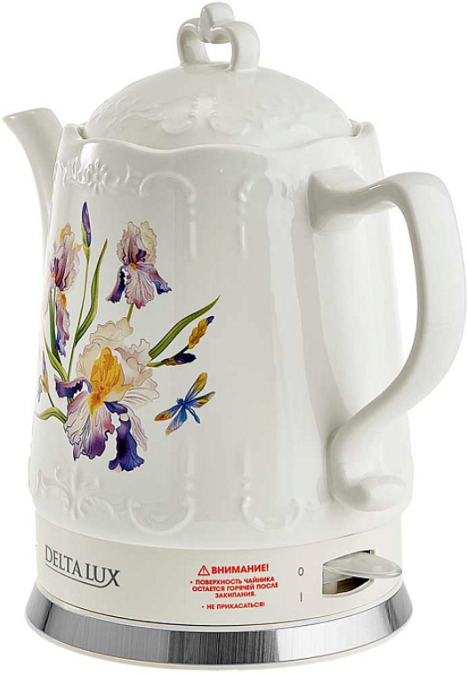 9235542 Электрочайник DELTA LUX DE-1012 белый STDN-0005600 - Вид №2