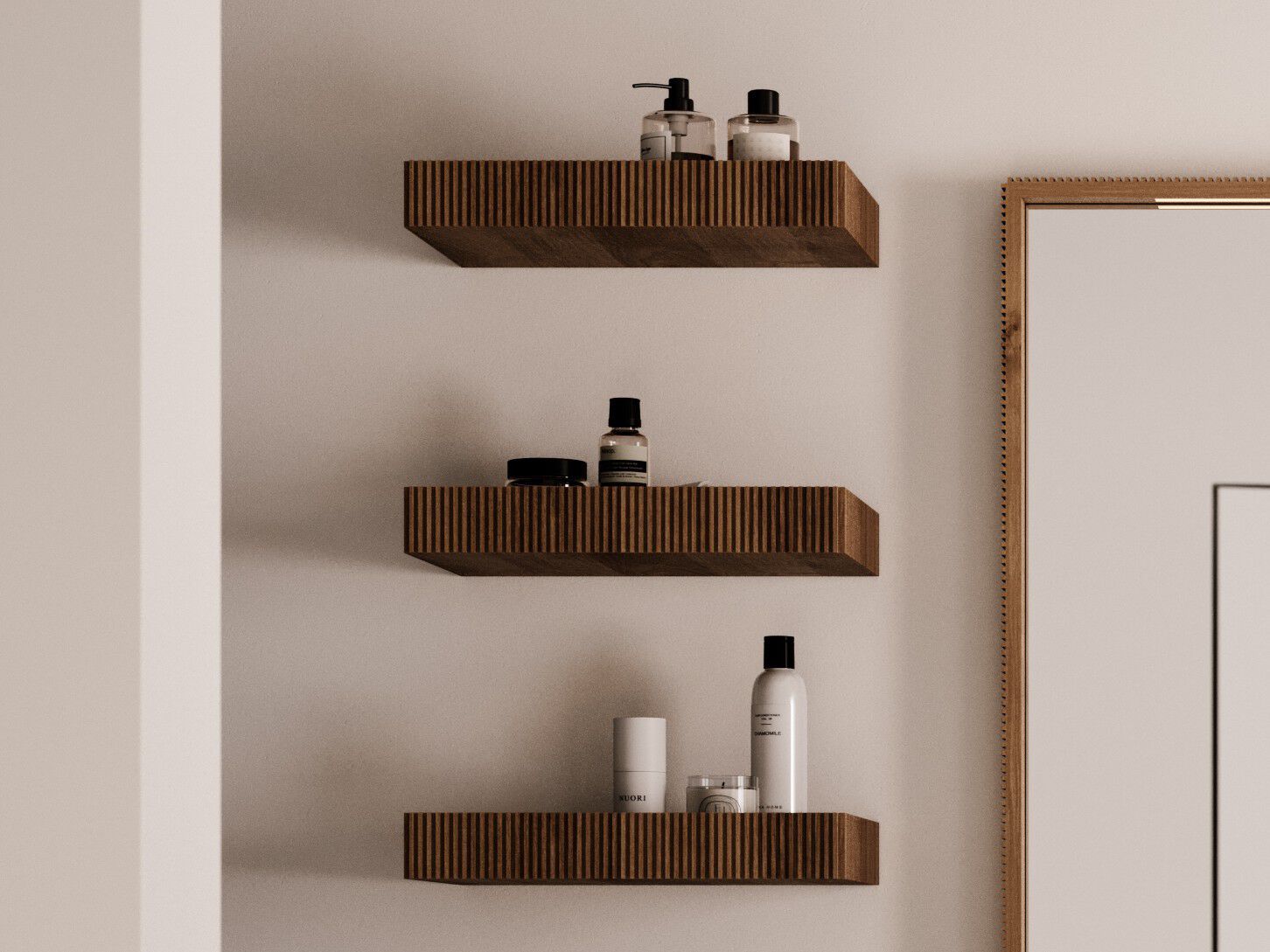 Деревянная полка для ванной ARTELINEA плиссе ARCH-00056582 - Вид №1