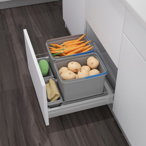 Мусорные ведра выдвижное  Система сортировки PRACTIKO 2