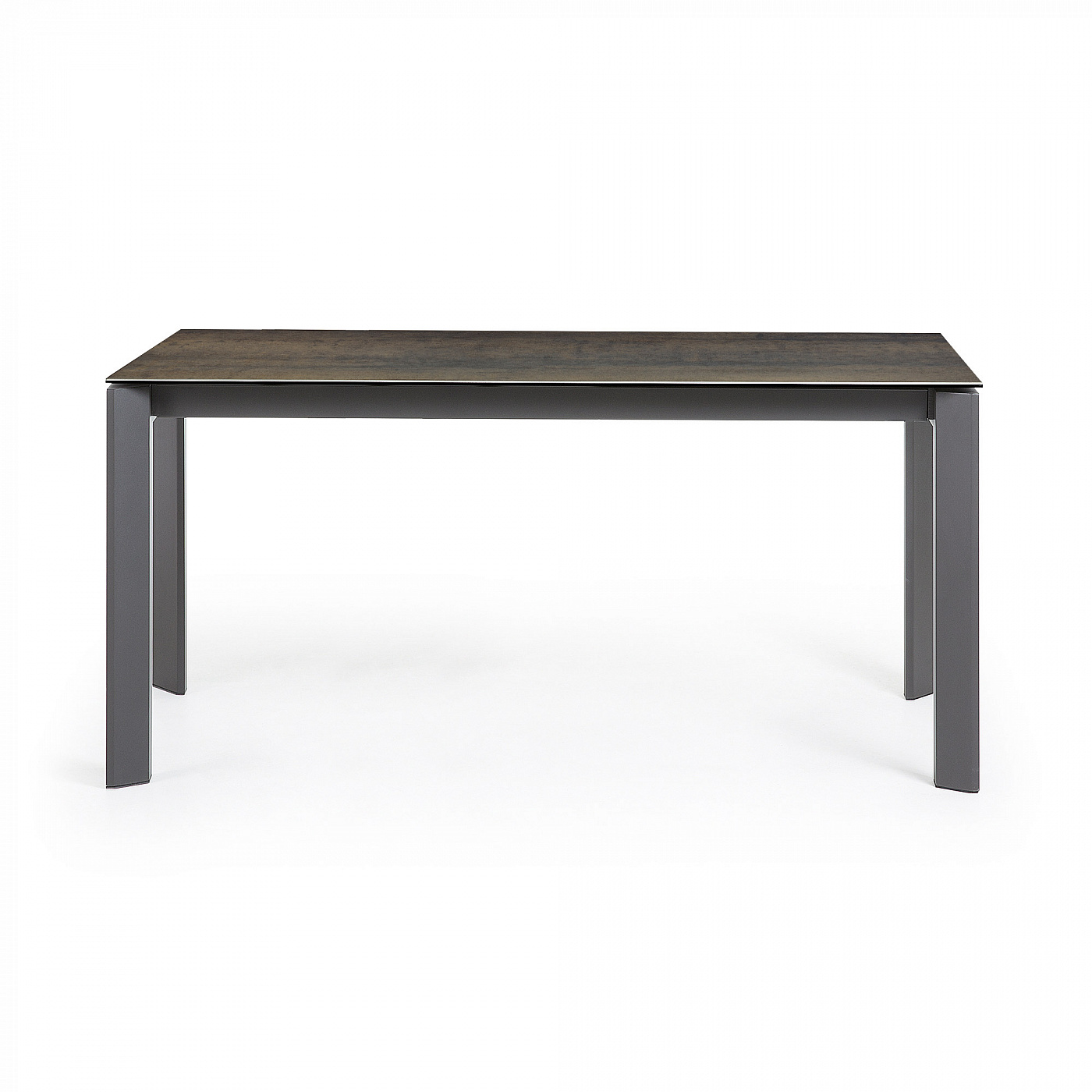 051242 Стол Atta 160 (220) x90 антрацит, темно-коричневый, керамика La Forma Axis - Вид №1