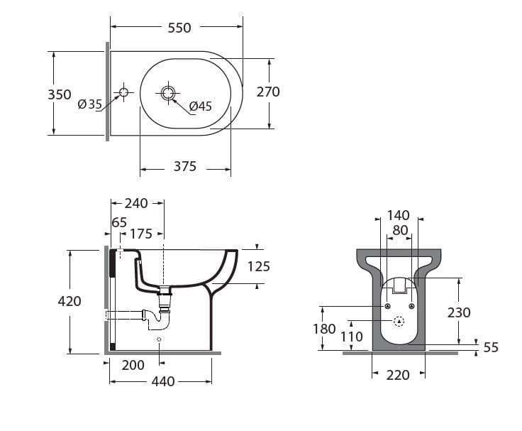 Керамические биде Azzurra Ceramica облако ARCH-00145766 - Вид №8