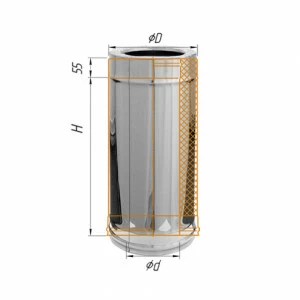 Сэндвич 0,5м Ferrum Ф160х250 оцинкованная сталь (430/0,5мм)