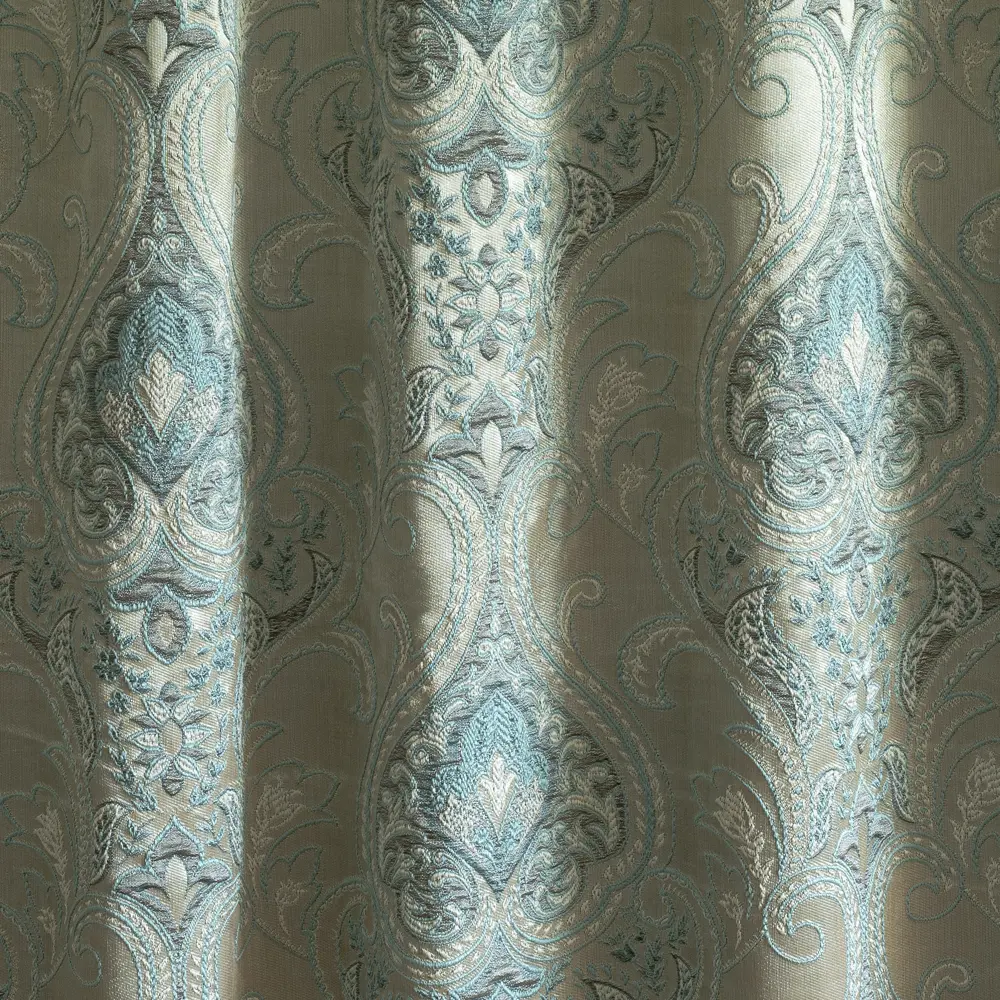 Штора на ленте Виченца 200x280 см цвет бирюзовый GARDEN STLM-2193495 - Вид №1