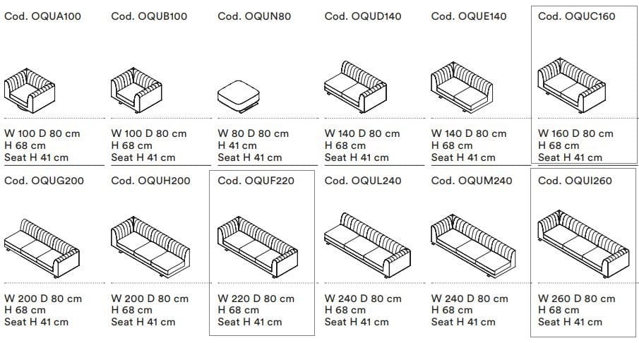 Ткань диван Tacchini QUILT ARCH-00118465 - Вид №4