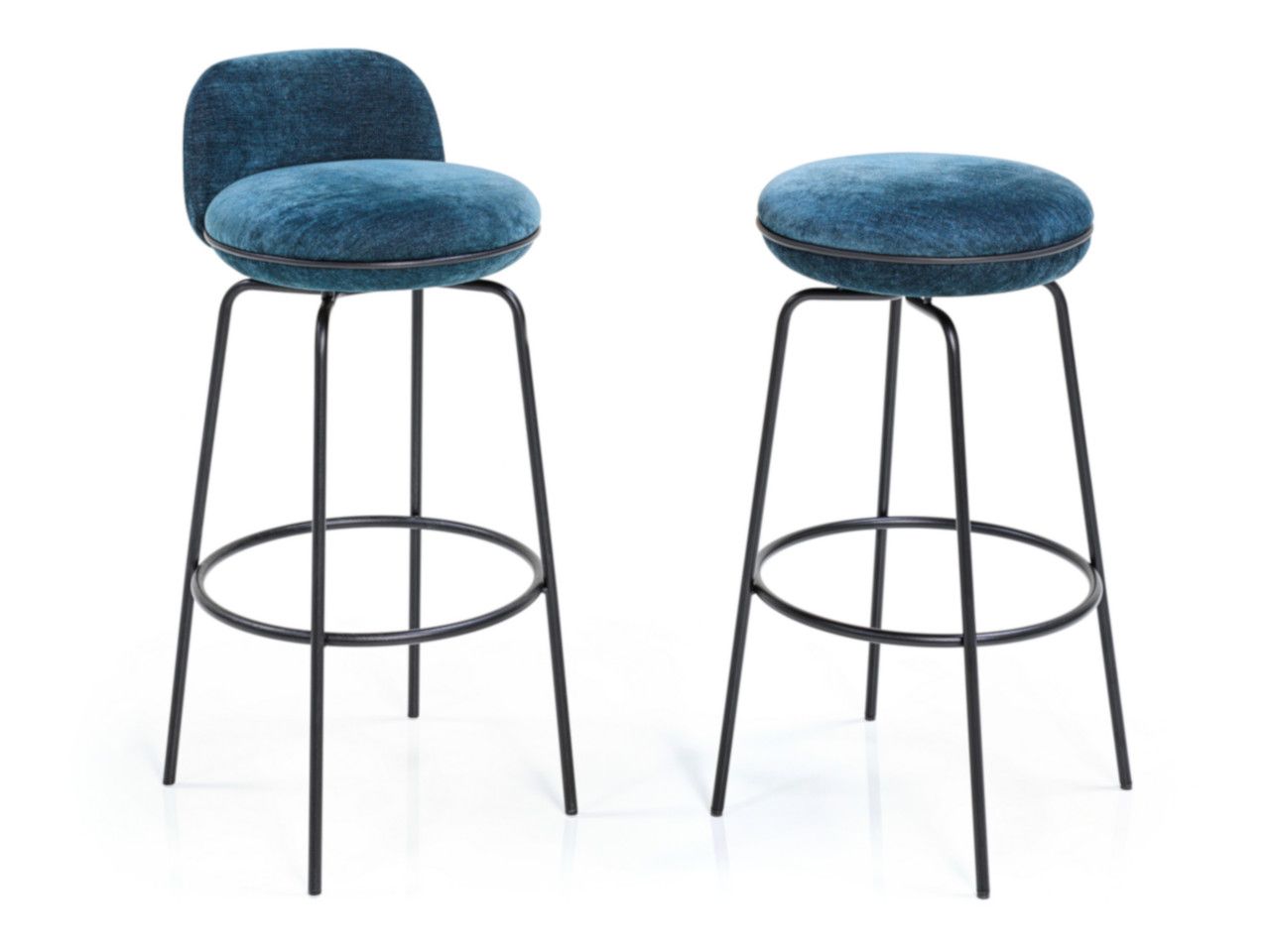 Мягкий барный стул с подставкой для ног Wittmann Merwyn ARCH-00132118 - Вид №1