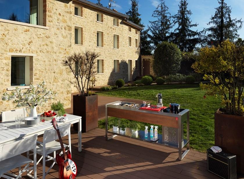 PLA.NET Outdoor Cooking Мобильная летняя кухня с газовым барбекю Oasi sun-id-1395642 - Вид №3