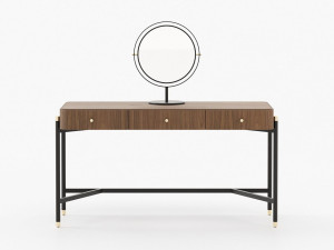 Туалетный столик из нержавеющей стали и дерева