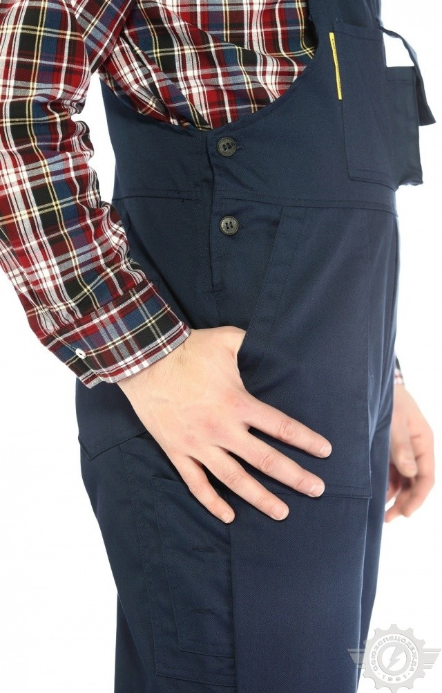 65641 Полукомбинезон "Эксперт-2" темно-синий  Летняя спецодежда  размер 60-62/182-188  - Вид №7