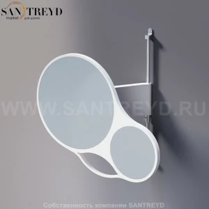 Agape SPIN Регулируемое зеркало в белой раме из окрашенной фанеры ASPE013Z