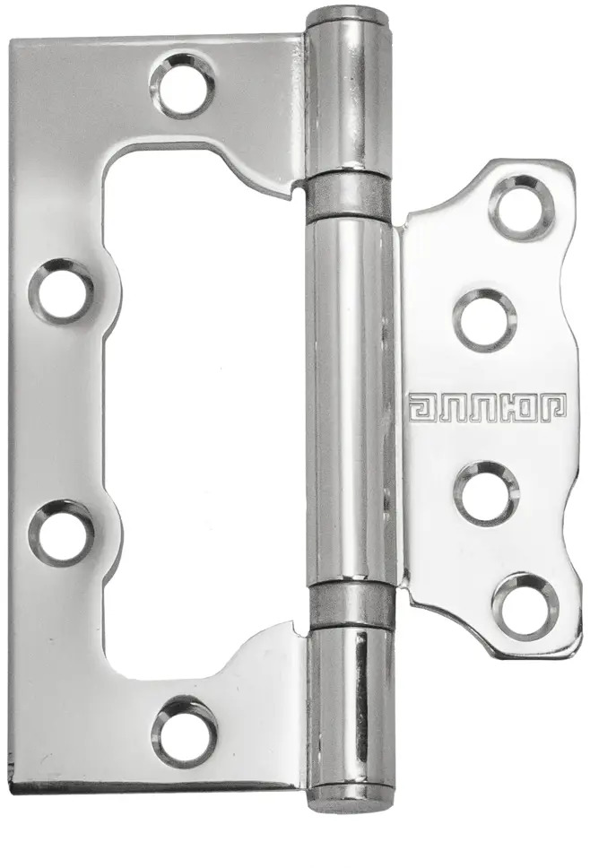 90659018 Петля накладная без врезки Аллюр 2BB CP 100x75 мм хром 2 шт STLM-0326073