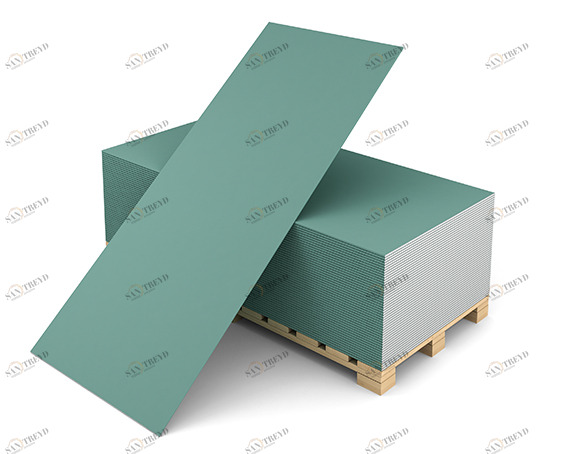 Гипсокартон влагостойкий ГКЛВ 2500х1200х12,5мм Магма 6180