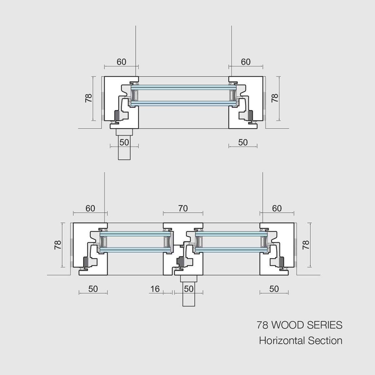 Деревянное окно с двойным остеклением Carminati Skyline System ARCH-00047345 - Вид №7