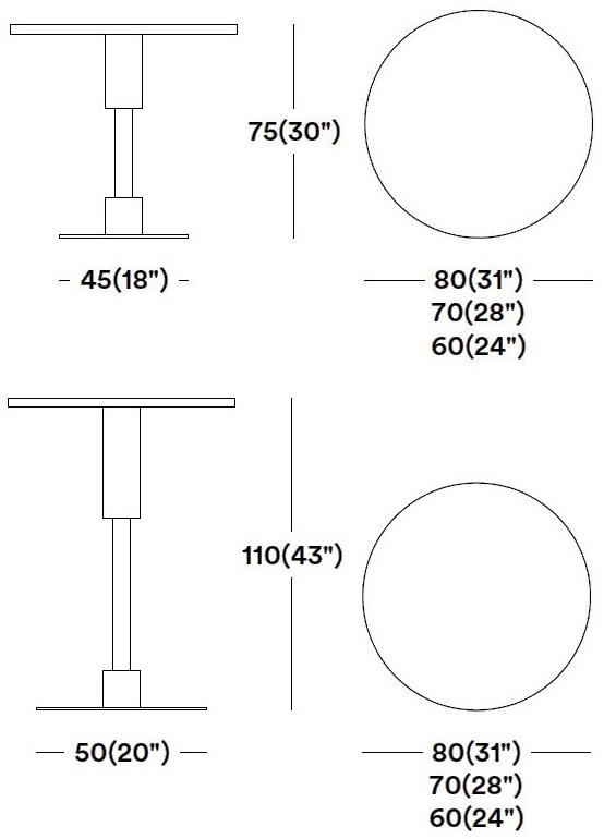 Tirolo Круглый стол из массива дерева Orlando 081 h75t, 081 h110t - Вид №3