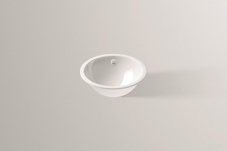 2031700400 Раковина, встраиваемая под столешницу, ub.k400, белая, для простого ухода Alape серия K 