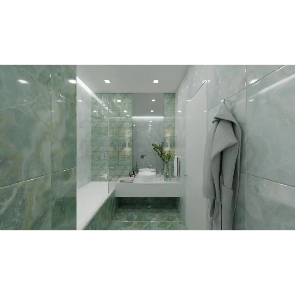 Плитка настенная Aquamarine Light 30x60 см 1.62 м² цвет светло-зеленый Santreyd STLM-2094024 - Вид №3