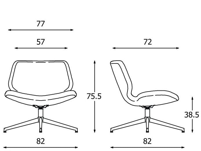 Ткань спиц поворотный стул Diemme Eon Lounge ARCH-00129382 - Вид №3