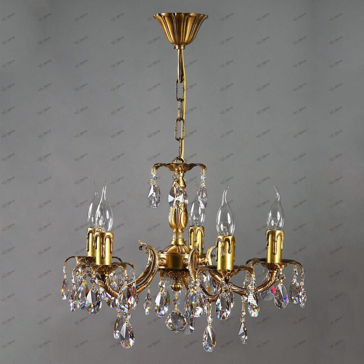 Подвесная люстра Ambiente Benisa 2226/5 AB Tear Drop AMBIENTE ДИЗАЙНЕРСКИЕ, BENISA 181514 Бронза 