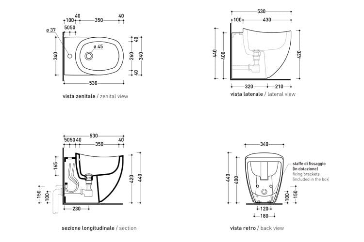 Керамические биде Ceramica Flaminia Я ARCH-00107356 - Вид №3