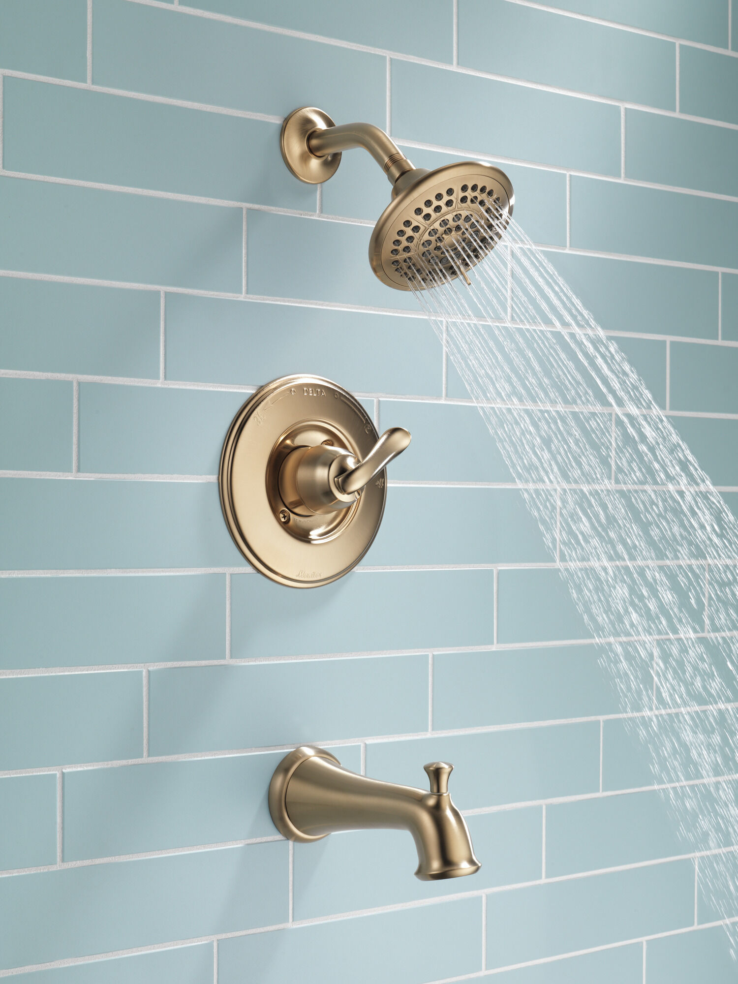 T14494-CZ Для ванны и душа Monitor® серии 14 Delta Faucet Linden Шампанское бронза  - Вид №4