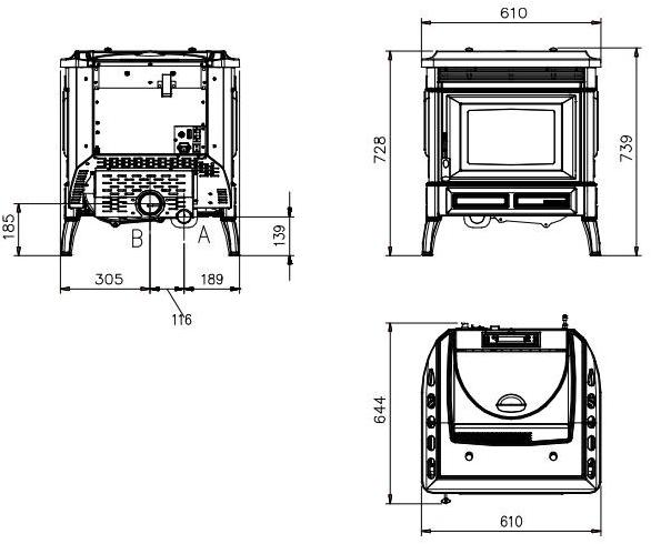 LA NORDICA EXTRAFLAME Пеллетная вентилируемая печь из эмалированного чугуна sun-id-1389043 - Вид №2