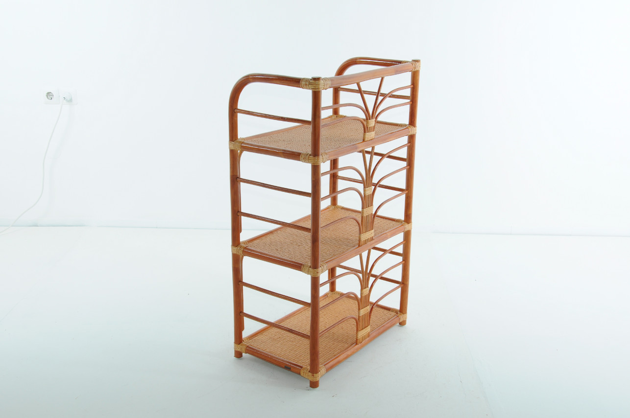 Этажерка с 3 полками 101х60 см коньяк Calamus Rotan VINOTTI  00-3885326 Коричневый  - Вид №1
