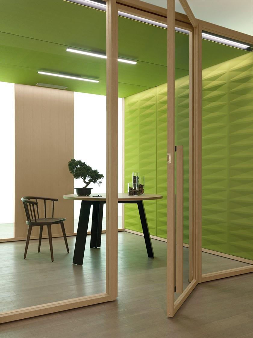 Citterio Акустический офисный остров из дерева и стекла sun-id-1369862 - Вид №1