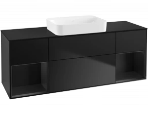 Villeroy&Boch Тумба под раковину Прямоугольная версия F742PDPD Finion Black Matt Lacquer
